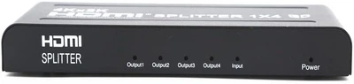 HDMI сплітер на 4 екрани 4K INF 1x4, чорний