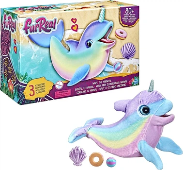 Інтерактивна іграшка Hasbro дельфін понад 80 звуків FurReal Wavy The Narwhal