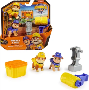 Ігровий набір Цуценячий патруль Кремез та Мікс Spin Master Paw Patrol Rubble & Crew Rubble and Mix Kinetic Build-It Sand