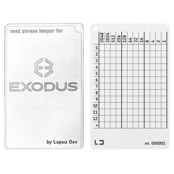 Мнемонічний планшет Lapua Seed phrase keeper for Exodus 12+1 BIP39 слів 3шт (LSPKM)