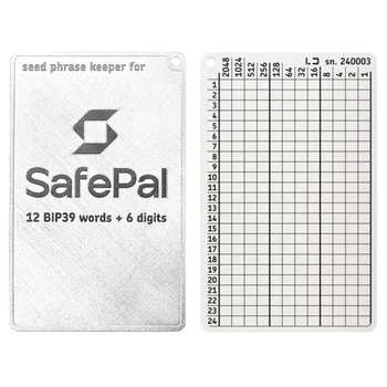Мнемонічний планшет Lapua Seed phrase keeper for SafePal 24 BIP39 слів 3 шт (LSPKS)