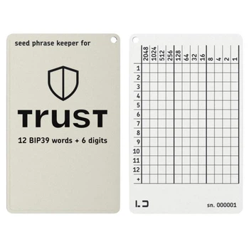 Мнемонічний планшет Lapua Seed phrase keeper for Trust Wallet 12+1 BIP39 слів 1 шт (LSPKTW)