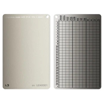 Мнемонічний планшет Lapua Seed phrase keeper, без логотипу 24+1 BIP39 слів 2 шт (LSPKNL)