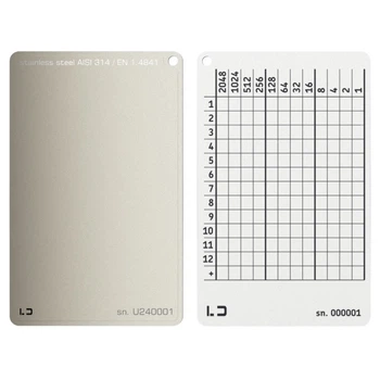 Мнемонічний планшет Lapua Seed phrase keeper, без логотипу 12+1 BIP39 слів 2 шт (LSPKNL)