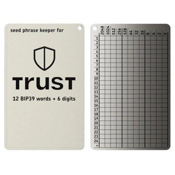 Мнемонічний планшет Lapua Seed phrase keeper for Trust Wallet 24+1 BIP39 слів 2 шт (LSPKTW)