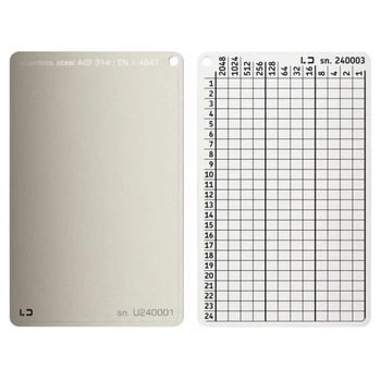 Мнемонічний планшет Lapua Seed phrase keeper, без логотипу 24 BIP39 слів 1 шт (LSPKNL)