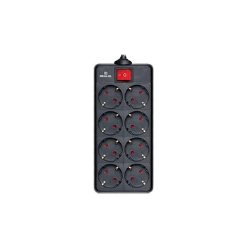 Фільтр живлення REAL-EL REAL-EL RS-8 PROTECT, 1.8m, black