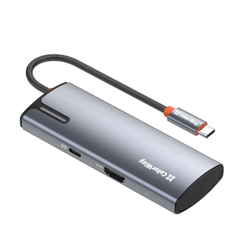 Порт-репликатор ColorWay Docking Station USB-C 5-в-1 Type C PD 100W/USB3.0х3/HDMI 4К