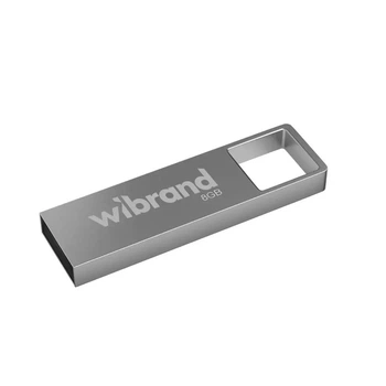 USB флеш накопитель Wibrand 8GB Shark Silver USB 2.0