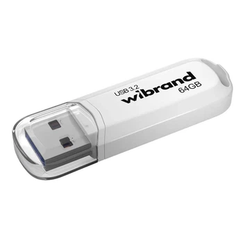 USB флеш накопичувач Wibrand 64GB Marten White USB 3.2 Gen 1