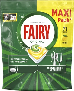 Капсули для посудомийних машин Fairy Original Все-в-1 71 шт (8700216237420)