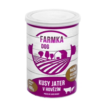 Консервированное мясо для собак Печень в Говяжьем Фарше FALCO FARMKA Dog Liver 400 г