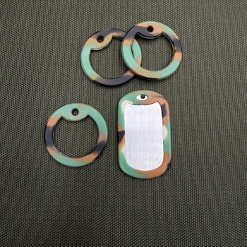 Бампер глушитель для армейских жетонов Dog Tag 05 Хаки зеленый