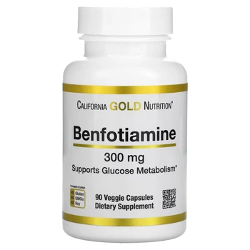 Бенфотиамин California Gold Nutrition (Benfotiamine) 300 мг 90 капсул CGN02023