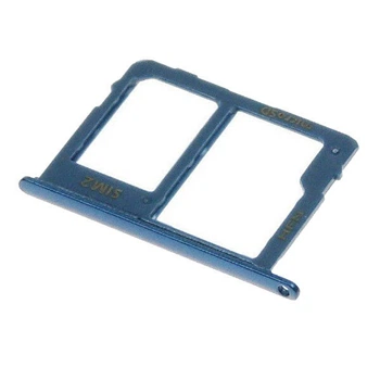 Держатель SIM-карты Samsung A600 Galaxy A6, С разъемом на карту памяти, Синий - 180032