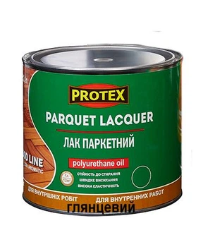 Лак поліуретановий паркетний WOOD LINE PROTEX глянцевий 1.95кг 2.1л