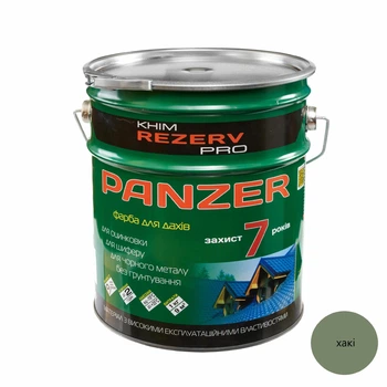 Емаль для дахів PANZER Khimrezerv PRO хакі 11кг 9.4л