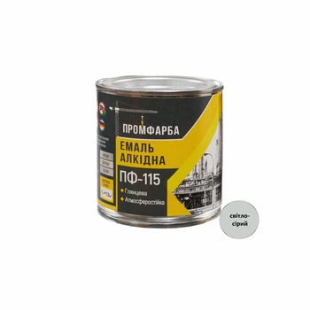 Емаль алкідна ПФ-115 ПРОМФАРБА світло-сіра 2.8кг 1.9л