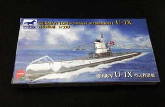 Сборная модель 1/350 немецкой подводной лодки дальнего действия типа U-IX A Bronco NB5008