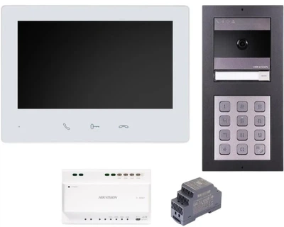 Комплект видеодомофона Hikvision DS-KIS704EY-AFW2/Aluminium