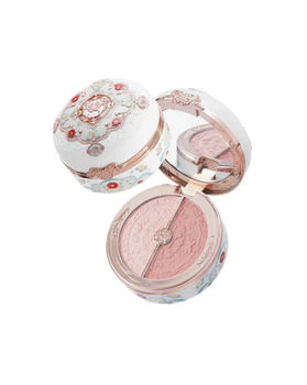 Румяна + хайлайтер Flower Knows (Флавер Ноуз) Butterfly Cloud Collar Rouge Box Highlighting & Blush Duo Powder 6 г — оттенок 01 Rouge Snow