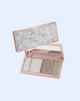 Палетка хайлайтер + контур + бронзер Flower Knows (Флавер Ноуз) Butterfly Cloud Collar Embossed Highlight & Contour Palette 16 г — 01 Moon Shadow