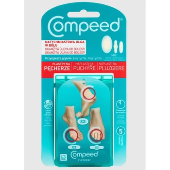 Compeed (Компід) пластирі від пухирів, різні види, 5 шт — захист і швидке загоєння