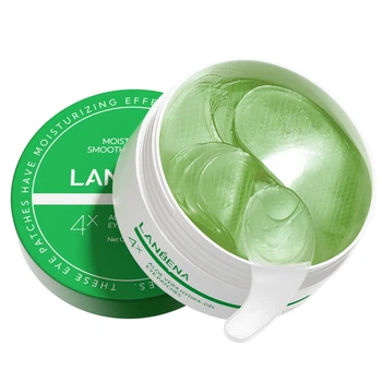 Гідрогелеві патчі під очі LANBENA Aloe Vera Hydra-Gel Eye Patches — заспокійливий та зволожувальний догляд для ніжної шкіри навколо очей, 60 шт.