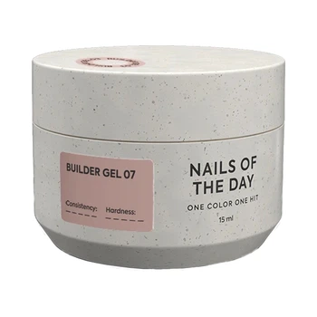 Гель Nails Of The Day для наращивания ногтей Builder Gel 07, 15 мл