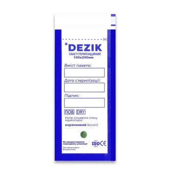 Крафт-пакеты для стерилизации Dezik прозрачные (100х200мм) 100 шт