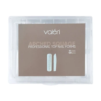Типсы для нарращивания Valeri Top Nail Forms Arched Square 120 шт