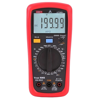 Мультиметр UNI-T UT39E+ с поддержкой True RMS и широким набором электрических измерений Красный