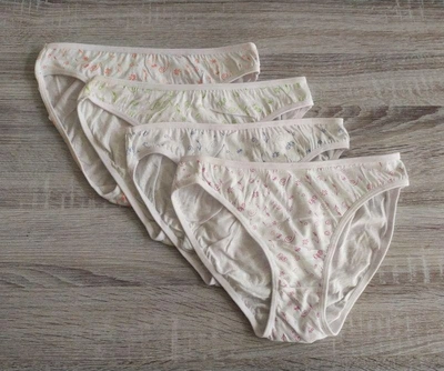 Трусики жіночі бікіні Natural Club бавовна S квіточки (1018_3)