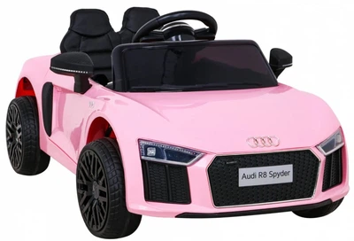 Електромобіль для дітей Audi R8 на акумуляторі + Пульт + EVA-колеса + Повільний старт + MP3 + LED Рожевий (PA.HL1818.ROZ) (5903864914771)