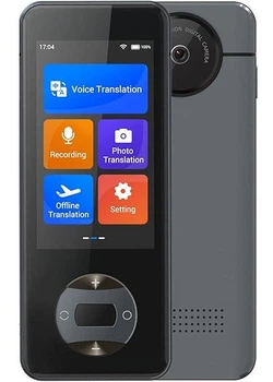 Перекладач мов ANFIER W10S, без Wi-Fi, миттєвий переклад 144 мов та акцентів, сірий