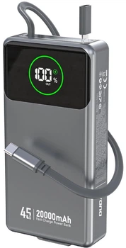 УМБ Dudao K31 Pro 20000 mAh 45W Grey (6977196682010)