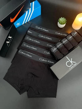 Чоловічі труси боксери Calvin Klein набір 5 шт XL Чорні (CK17)