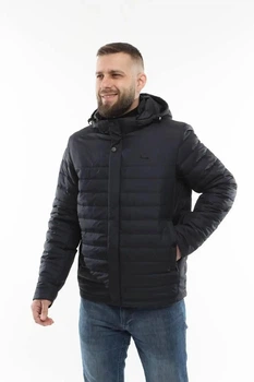 Демісезонна куртка чоловіча великого розміру UF-Fashion 124 - (двл) 50 темно-синій