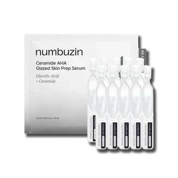 Набір сироваток з керамідами і кислотами Numbuzin No.4 Ceramide AHA Glazed Skin Prep Serum (1.3мл*10шт)