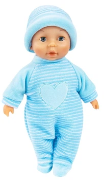 Lalka bobas Bayer Design My First Baby z motywem serca 28 cm Niebieska 92802AU (4003336411904)