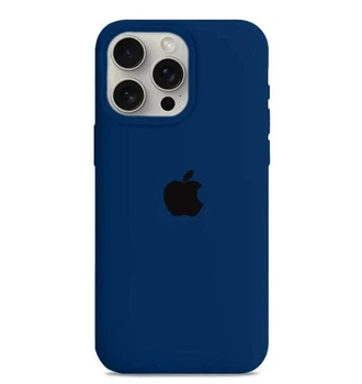 Чехол для iPhone 14 Pro силиконовый Soft-touch Silicone Case Full Size (AA) Deep Navy