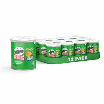 Блок чіпси Pringles Sour Cream & Onion 40 g. сметана зелень