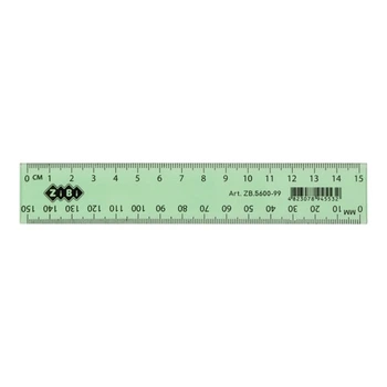 Лінійка пластикова 15см., ZB.5600-99 ZiBi SMART Line, тонована (4823078945532) Зелений