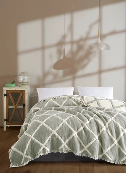 Муслінове покривало Moss Ivory Yesil 230х250 см Moss Home (2000003439836)