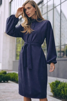 Жіноча сукня із замші демісезонна Seventeen XXL-3XL Синій (2000000196794)