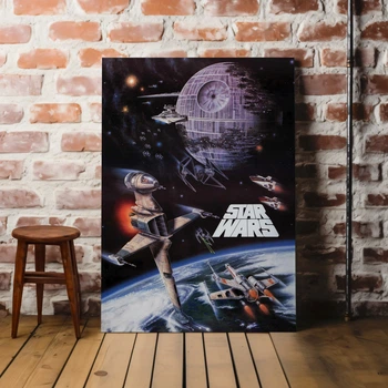 Інтер'єрна картина Зоряні Війни, атака на Зірку Смерті, Star Wars, Death Star, 41×30 см (id1652)