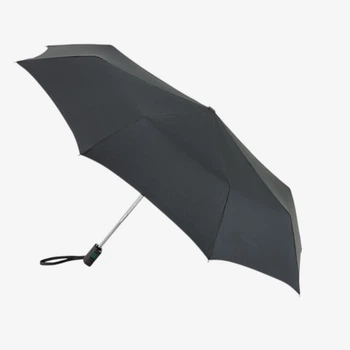 Зонт мужской автомат Fulton Open&Close-17 G819 Black — Компактный, легкий, система Антиветер, защита от УФ, каучуковая ручка, Черный