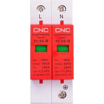 Ограничитель импульсных перенапряжений CNC YCS6-B 2P 30-60KA 385V
