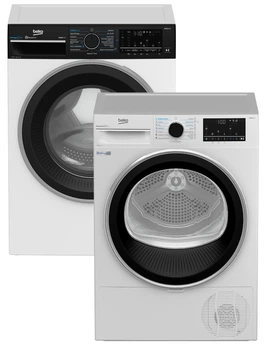 Комплект машин Beko Пральна B5WFU69415WPBB + Сушильна B5T69233