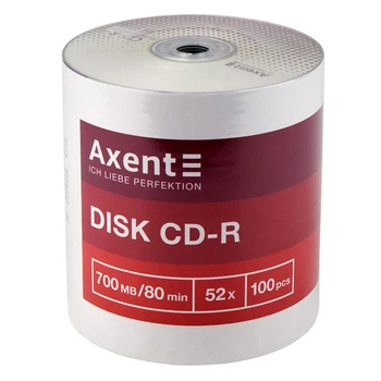 Диски Axent CD-R 700MB/80min 52X bulk-100 (8101-A)